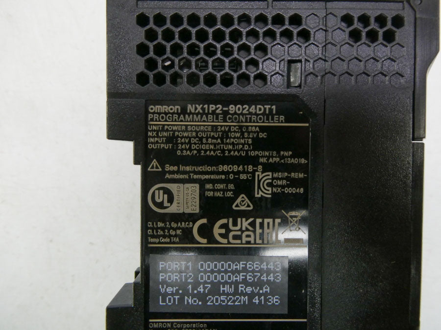 OMRON NX1P2-9024DT1 24VDC 0.86A NSNP