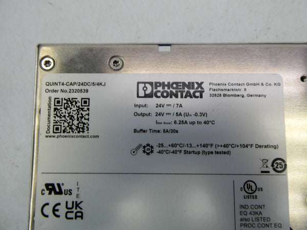 PHOENIX CONTACT QUINT4-CAP/24DC/5/4KJ 2320539 24V 7A NSNP