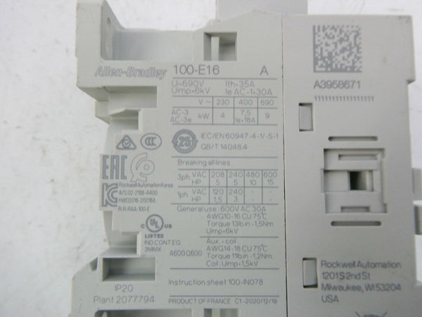 INDUSTRIAL SPARE PART 100-E16KJ10 SER. A 20-24V NSNP