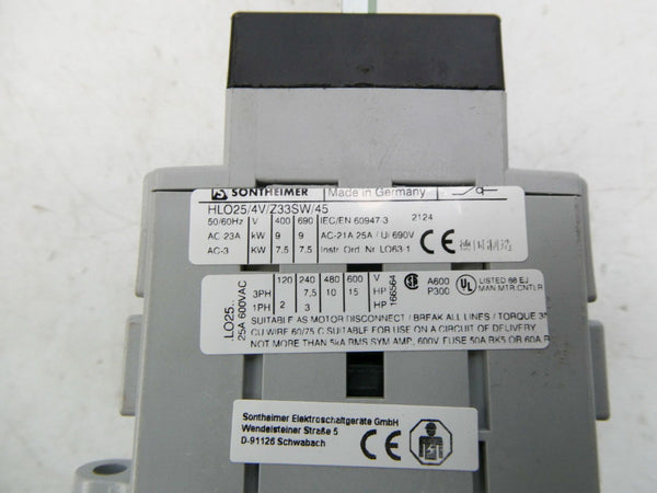 SONTHEIMER HLO25/4V/Z33SW/45 NSNP
