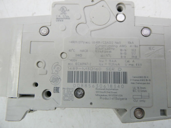 INDUSTRIAL SPARE PART 1489-M3D160 SER. D 277VAC 16A NSNP