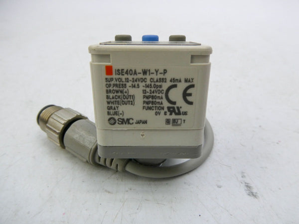 SMC ISE40A-W1-Y-P 12-24VDC -14.5-145.0PSI NSNP