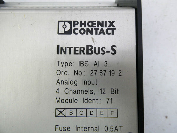 PHOENIX CONTACT IBSAI3 2767192 NSNP