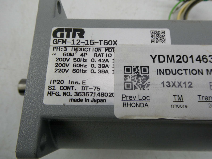 GTR GFM-12-15-T60X 220V 0.39A NSNP