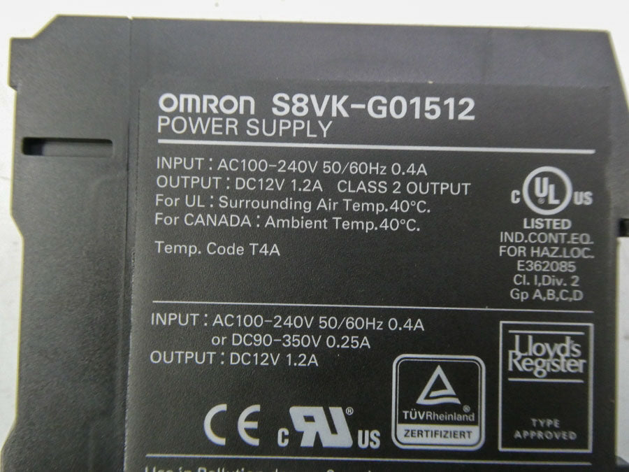 OMRON S8VK-G01512 100-240VAC 0.4A NSNP