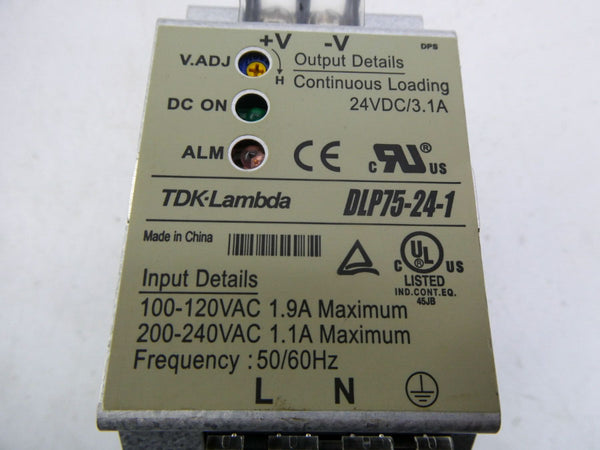 TDK-LAMBDA DLP75-24-1 100-120/200-240VAC 1.9/1.1A NSNP