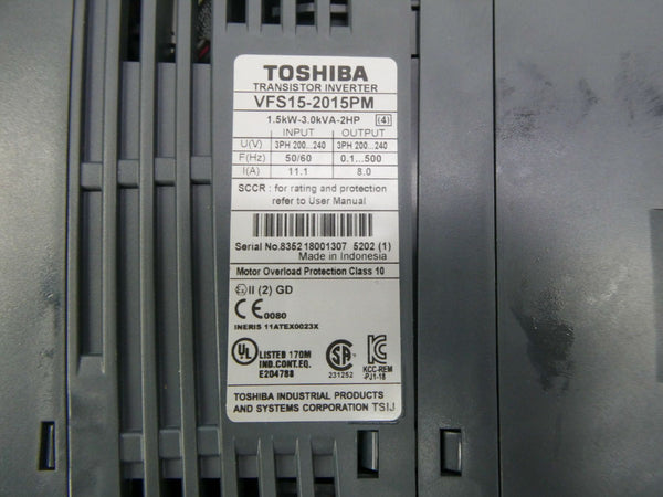 TOSHIBA VFS15-2015PM 200-240V 11.1A (AS PICTURED) NSNP