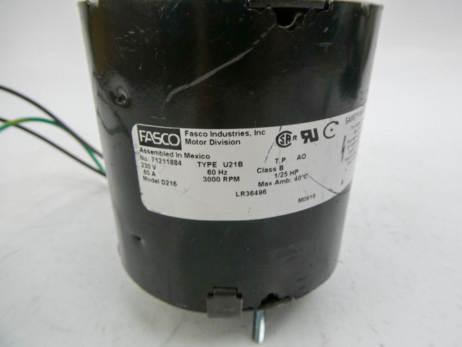 FASCO 71211884 U21B 230V .65A NSNP