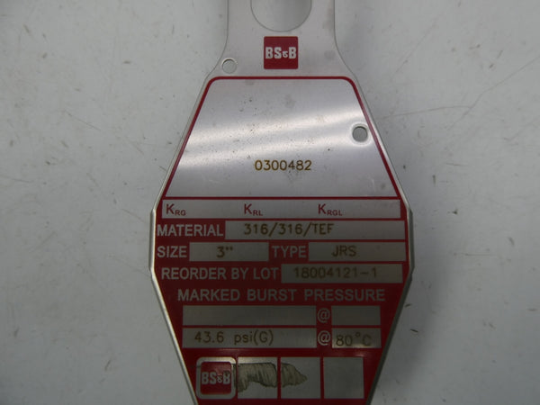 BS&B JRS 43.6PSI 3" NSMP