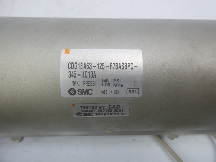 SMC CDG1BA63-125-F7BASBPC-345-XC13A 145PSI NSNP