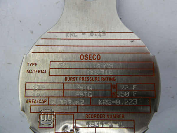 OSECO RFAS 129PSI 3" NSMP