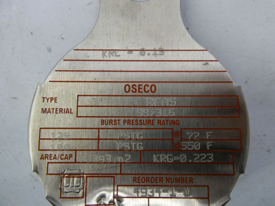OSECO RFAS 129PSI 3" NSMP
