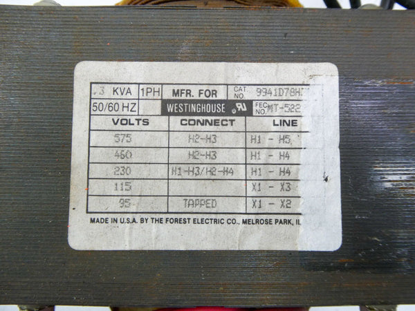 WESTINGHOUSE 9941D78HBD 575V NSNP