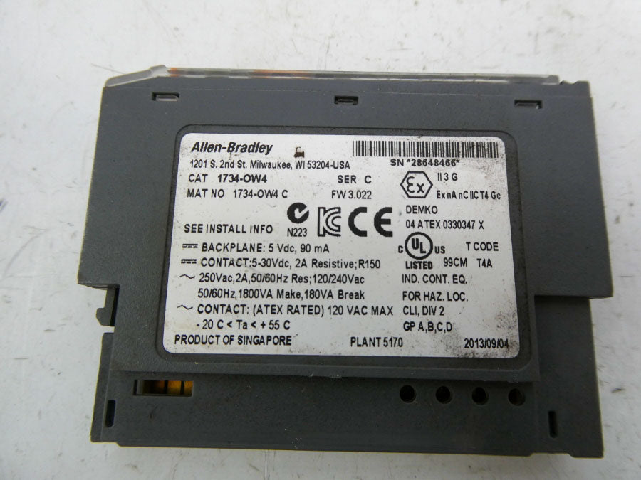 ALLEN BRADLEY 1734-OW4 SRE. C F/W 3.022 NSMP