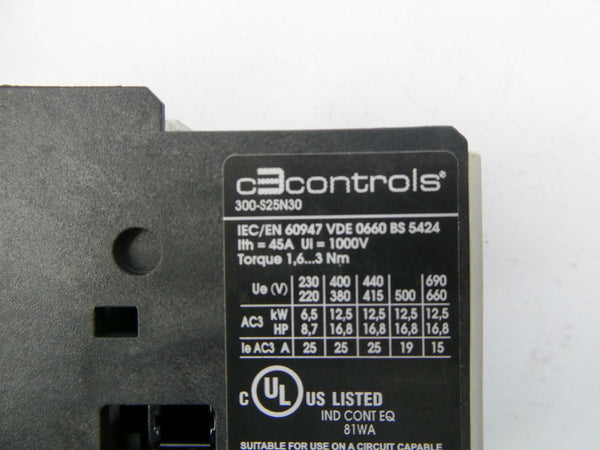 C3CONTROLS 300-S25N30D10 120V 25A NSMP