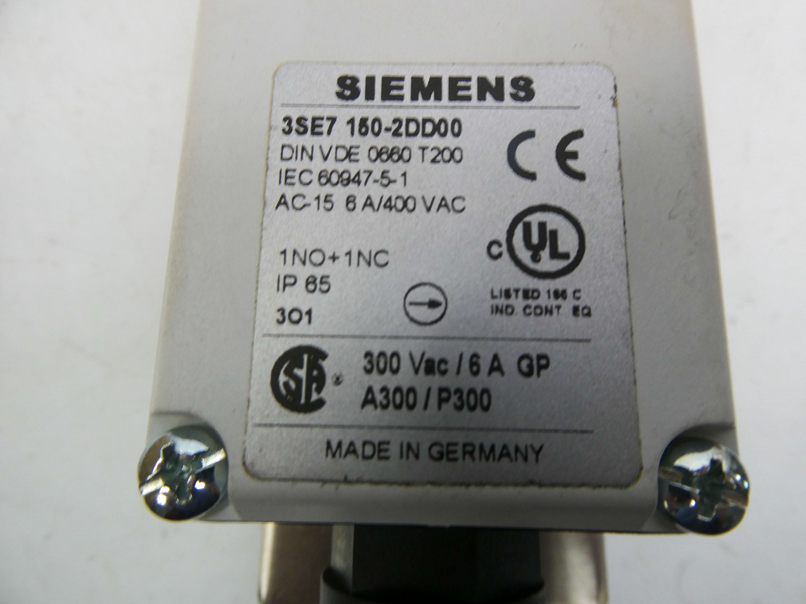 SIEMENS 3SE7150-2DD00 400VAC 6A NSNP