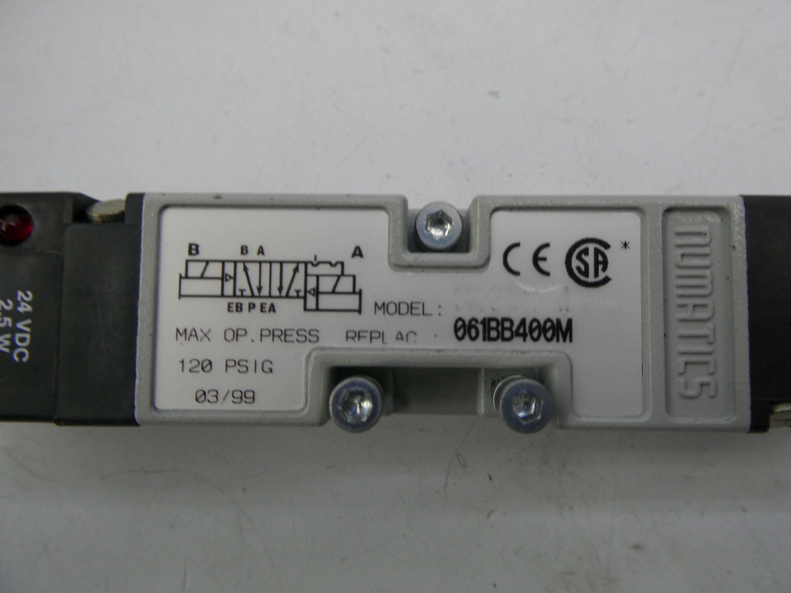 NUMATICS 061BB400M 24VDC 120PSI NSNP