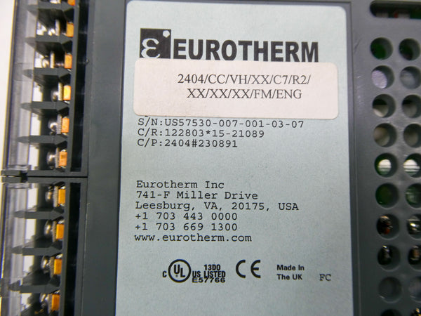 EUROTHERM 2404/CC/VH/XX/C7/R2/XX/XX/XX/FM/ENG NSMP