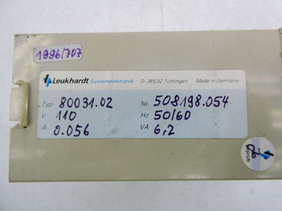 LEUKHARDT 80031.02 110V 0.056A UNMP