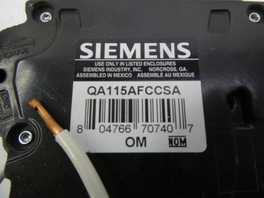 SIEMENS Q115DFCSA 120VAC 15A NSMP