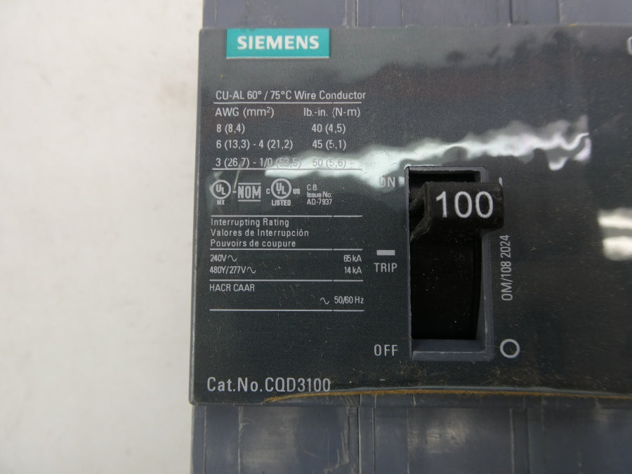 SIEMENS CQD3100 277V 100A NSMP
