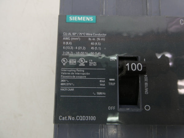 SIEMENS CQD3100 277V 100A NSMP