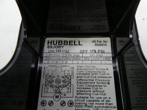 HUBBELL 69JG9Y 600VAC 140/175PSI 1/4" NSMP