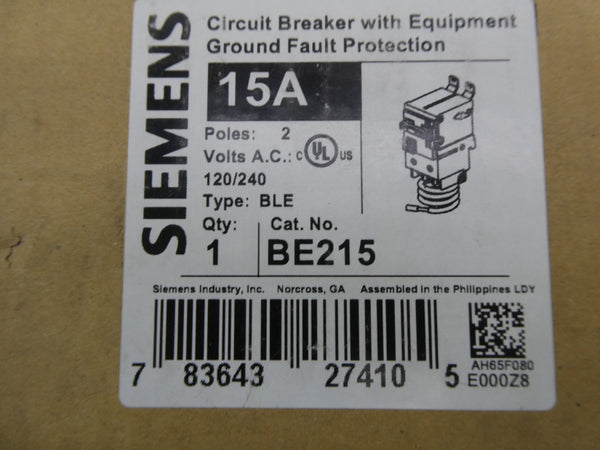 SIEMENS BE215 120/240VAC 15A NSMP
