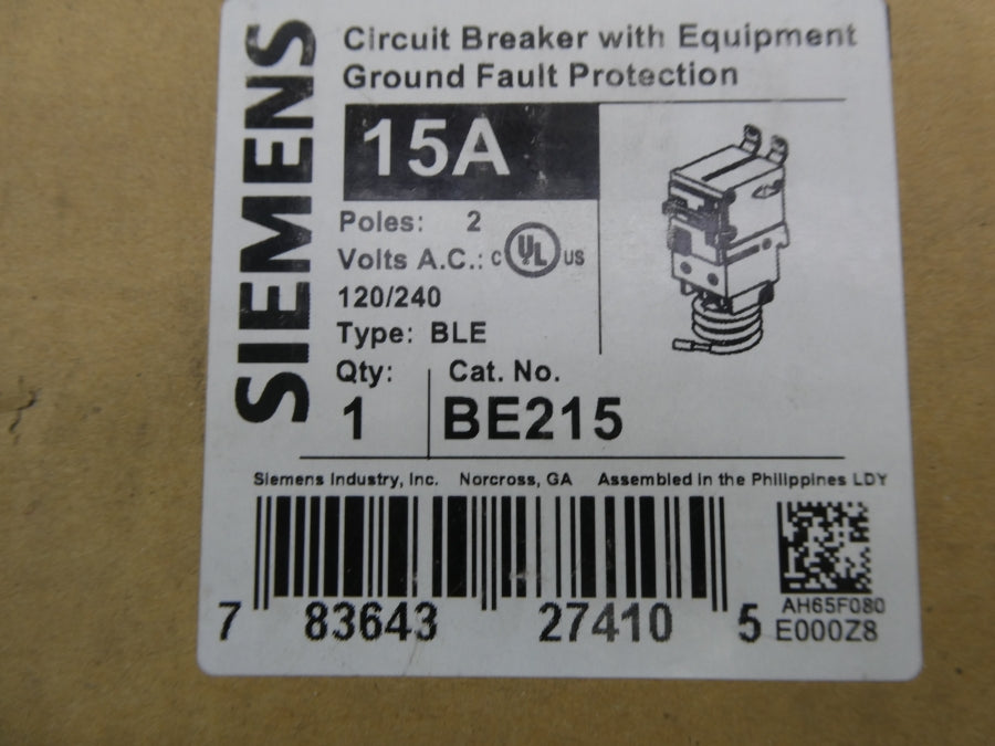 SIEMENS BE215 120/240VAC 15A NSMP