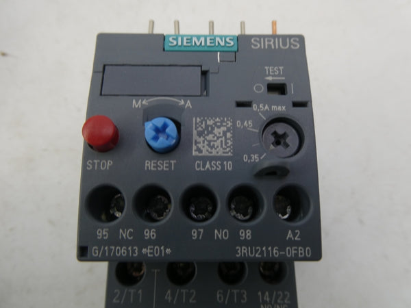 SIEMENS 3RU2116-0FB0 0.35-0.50A NSMP