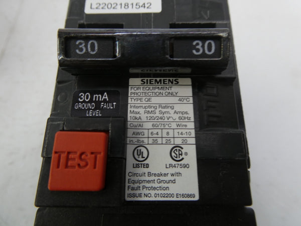 SIEMENS QE230 120/240VAC 30A NSMP