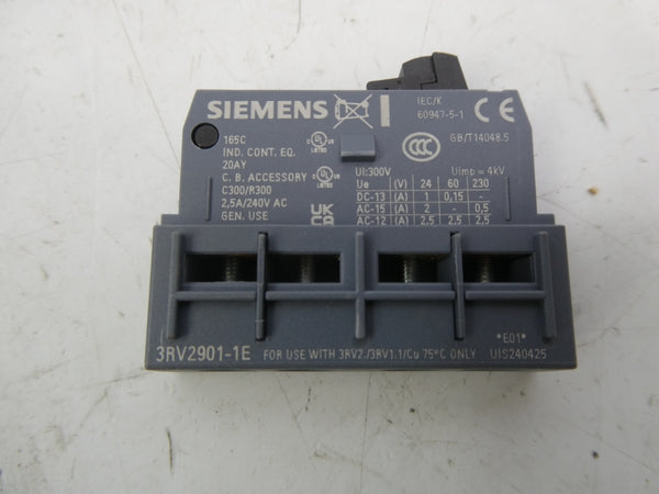 SIEMENS 3RV2901-1E 240VAC 2.5A (PKG OF 7) NSMP