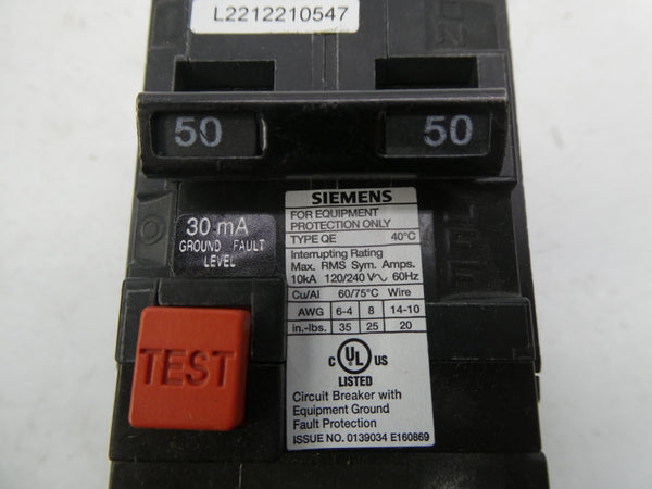 SIEMENS QE250 120/240VAC 50A NSMP