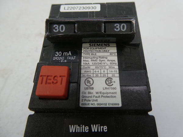 SIEMENS BE230 120/240VAC 30A NSMP