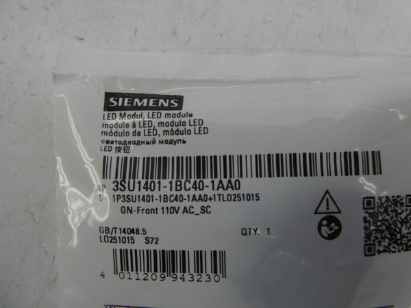 SIEMENS 3SU1401-1BC40-1AA0 110VAC NSMP