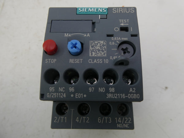 SIEMENS 3RU2116-0GB0 0.45-0.63A NSMP