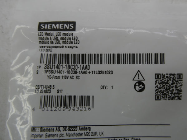 SIEMENS 3SU1401-1BC30-1AA0 110VAC NSMP