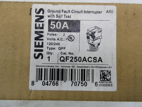 SIEMENS QF250ACSA 120/240VAC 50A NSMP