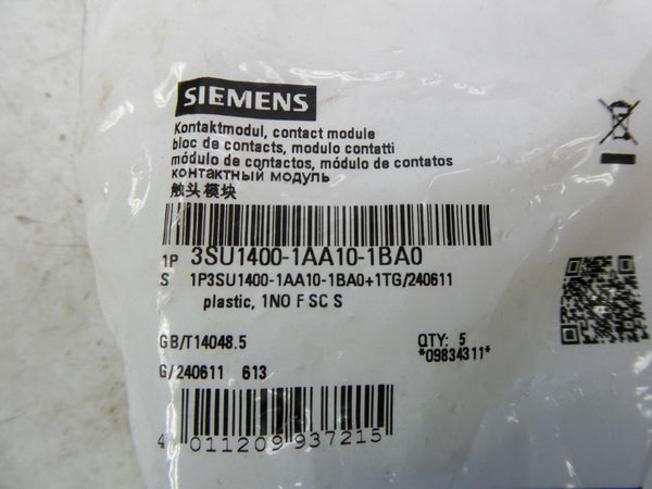 SIEMENS 3SU1400-1AA10-1BA0 (PKG OF 5) NSMP