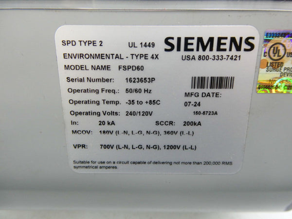 SIEMENS FSPD60 120/240V NSMP