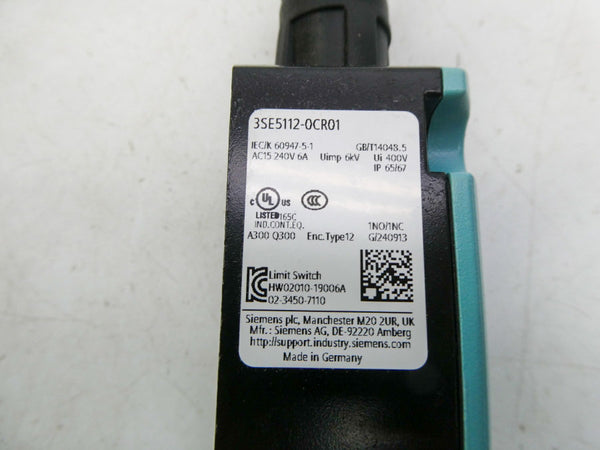 SIEMENS 3SE5112-0CR01 240V 6A NSMP