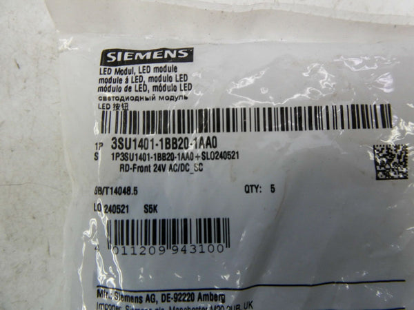 SIEMENS 3SU1401-1BB20-1AA0 (PKG OF 5) NSMP