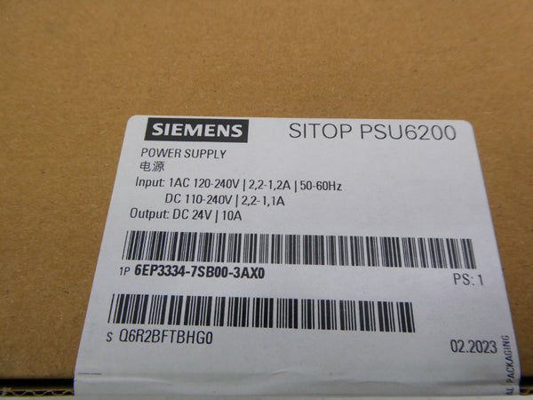 SIEMENS 6EP3334-7SB00-3AX0 120-240V 2.2-1.2A NSFS