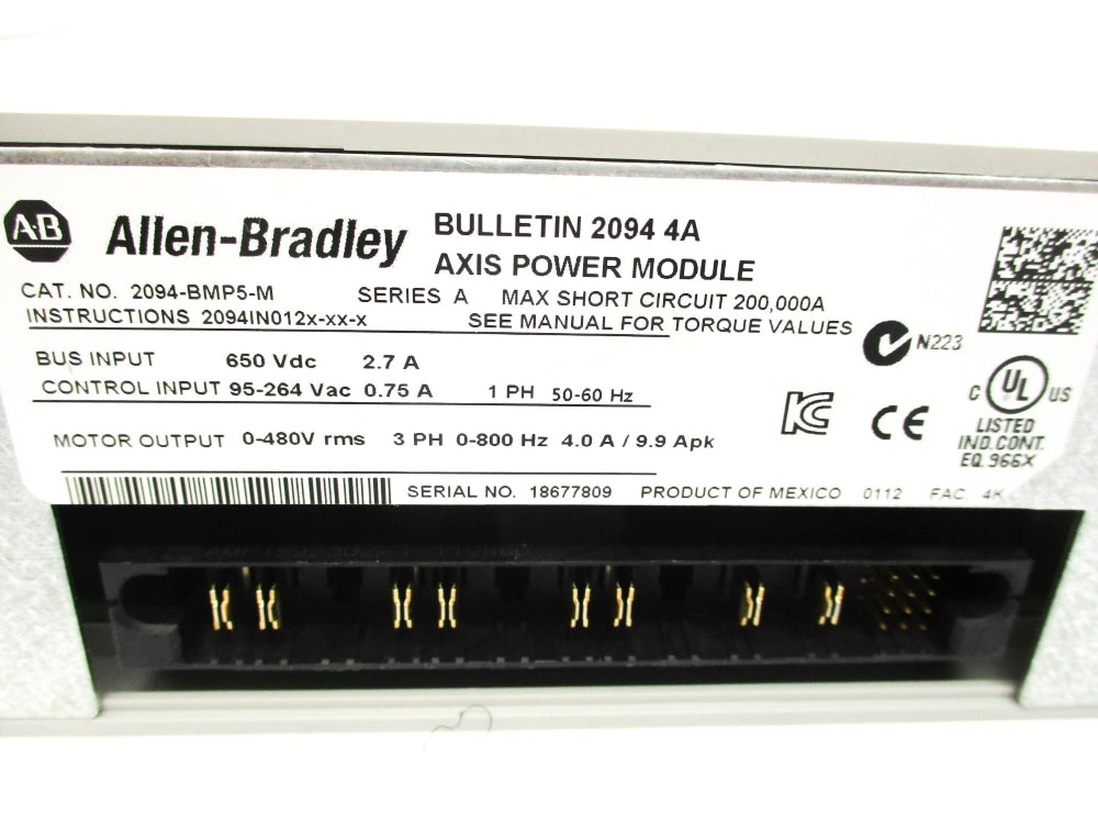 ALLEN BRADLEY 2094-BMP5-M SER. A 95-264VAC 0.75A NSMP
