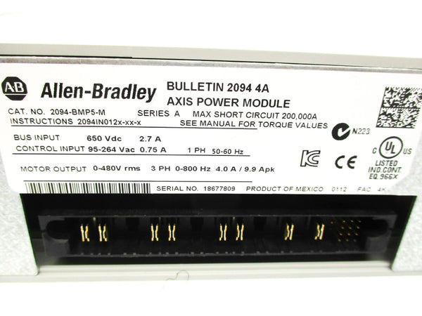 ALLEN BRADLEY 2094-BMP5-M SER. A 95-264VAC 0.75A NSMP