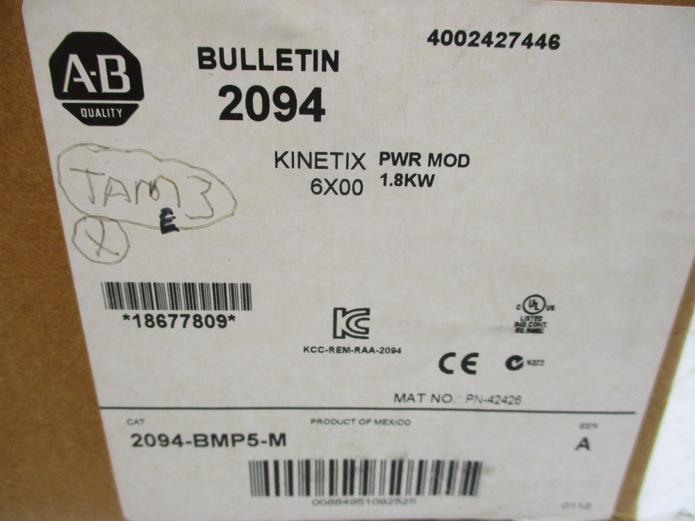 ALLEN BRADLEY 2094-BMP5-M SER. A 95-264VAC 0.75A NSMP