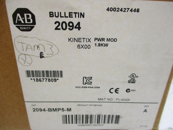ALLEN BRADLEY 2094-BMP5-M SER. A 95-264VAC 0.75A NSMP