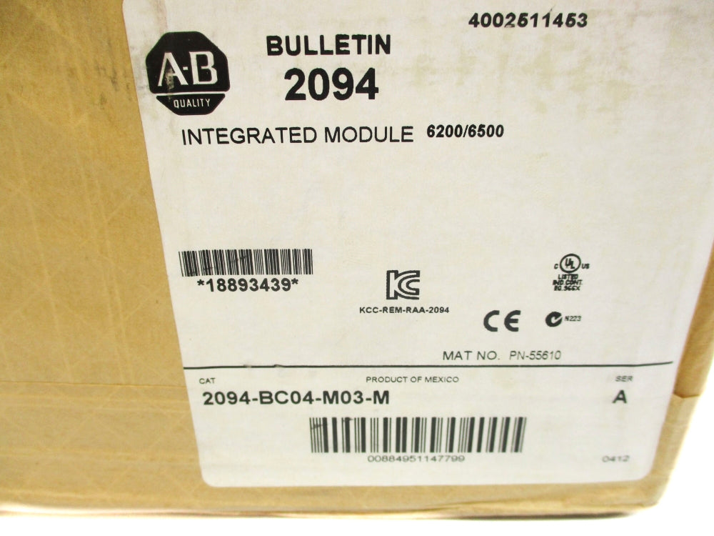 INDUSTRIAL SPARE PART 2094-BC04-M03-M SER. A 95-264VAC 0.75A NSMP