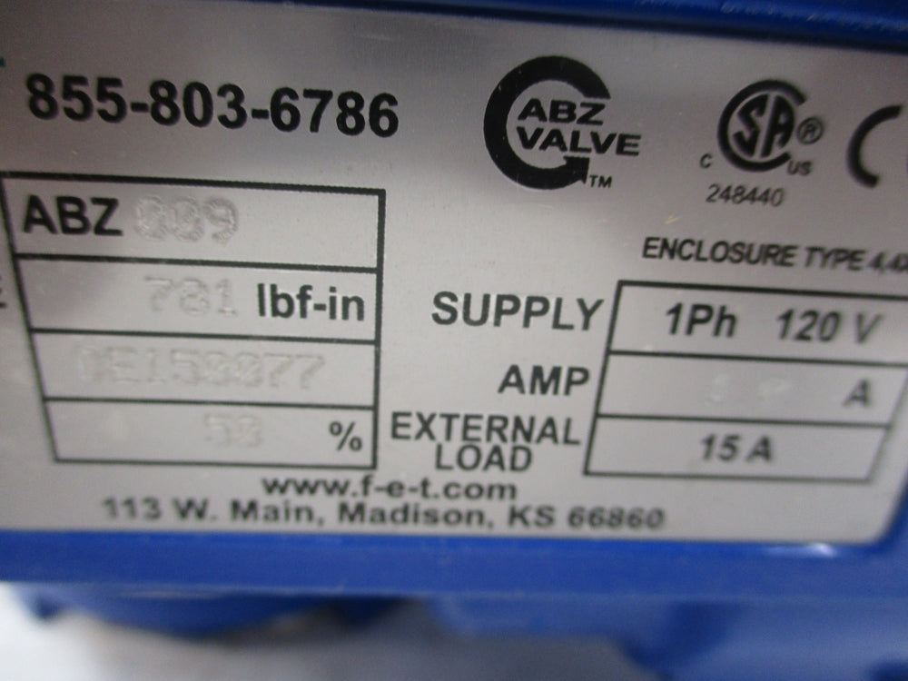 ABZ VALVE ABZ009 120V NSNP