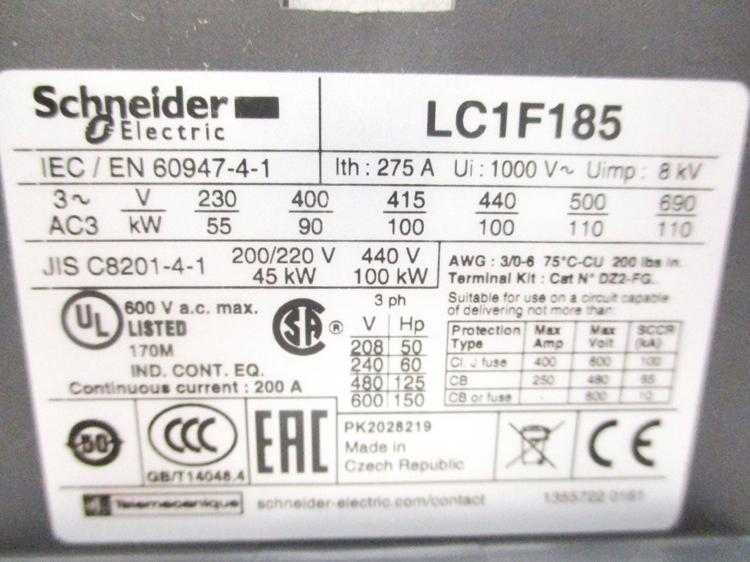 SCHNEIDER ELECTRIC LC1F185 NSNP